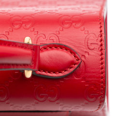 Small Guccissima Padlock Satchel