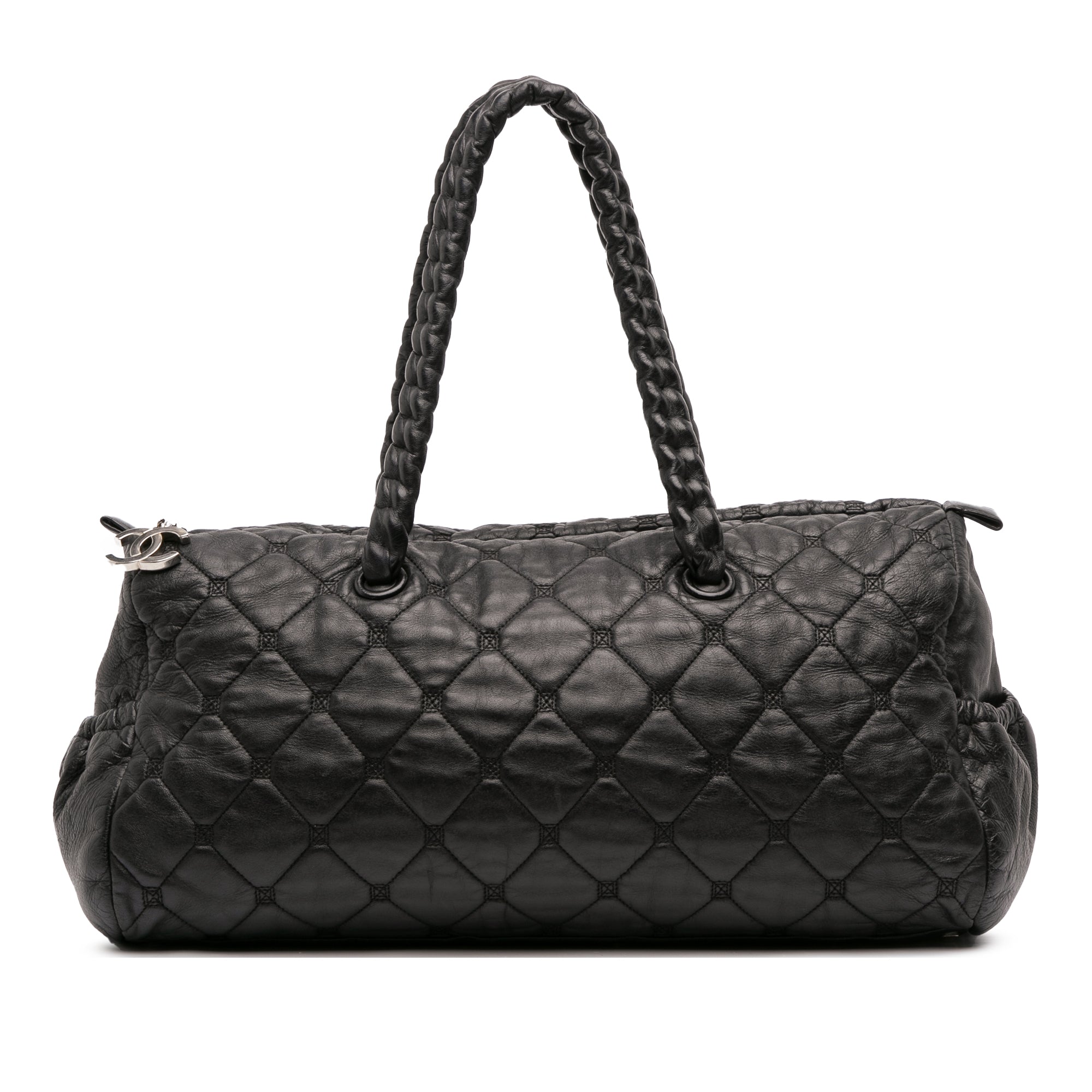 Quilted Lambskin Hidden Chain Bowler Bag
