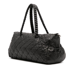 Quilted Lambskin Hidden Chain Bowler Bag