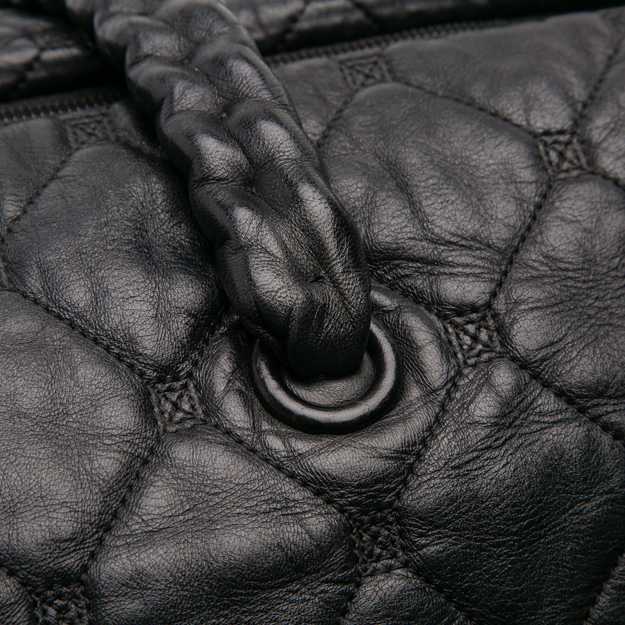 Quilted Lambskin Hidden Chain Bowler Bag