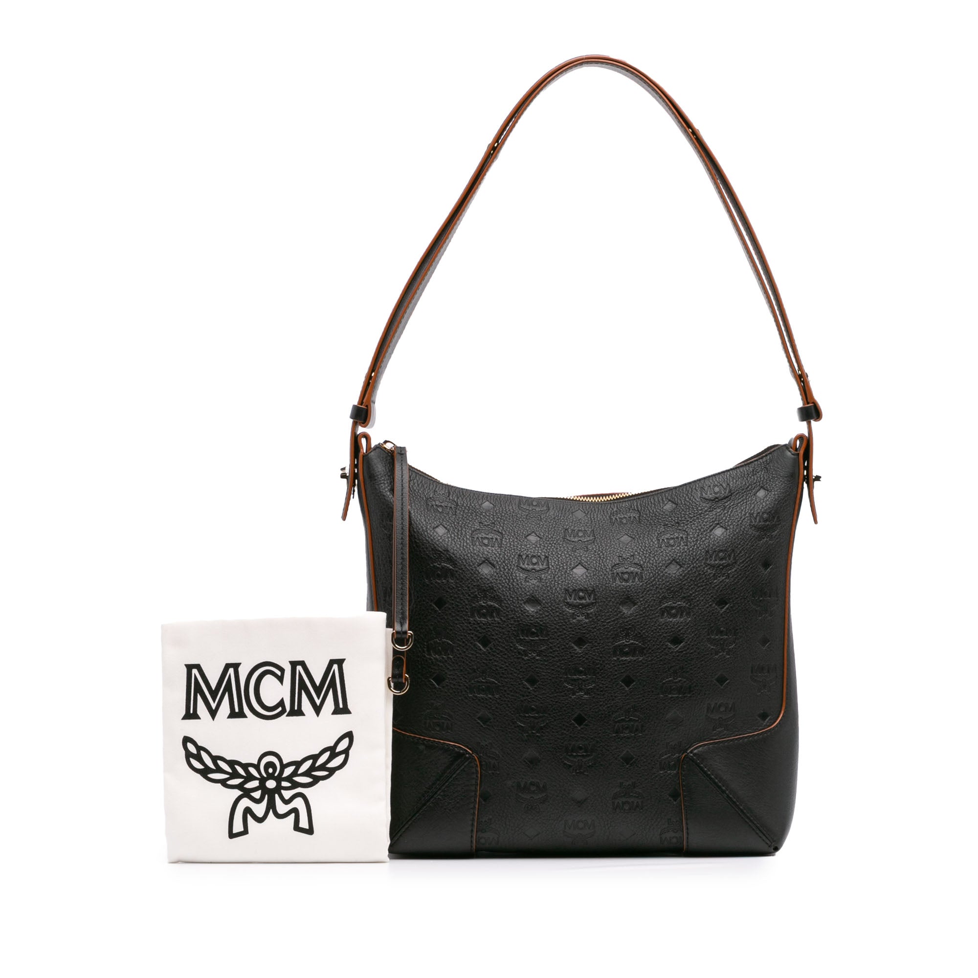 Visetos Embossed Leather Klara Shoulder Bag