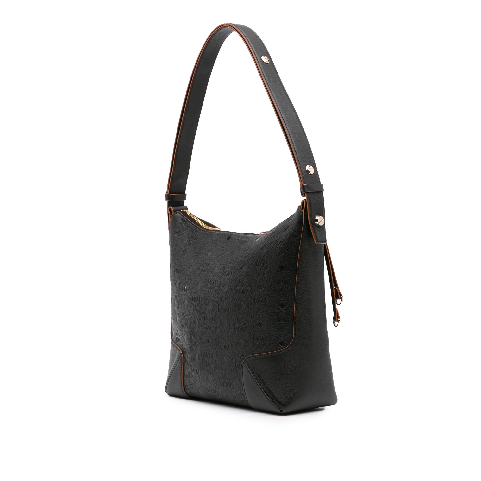Visetos Embossed Leather Klara Shoulder Bag