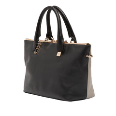 Small Bicolor Leather Baylee Satchel
