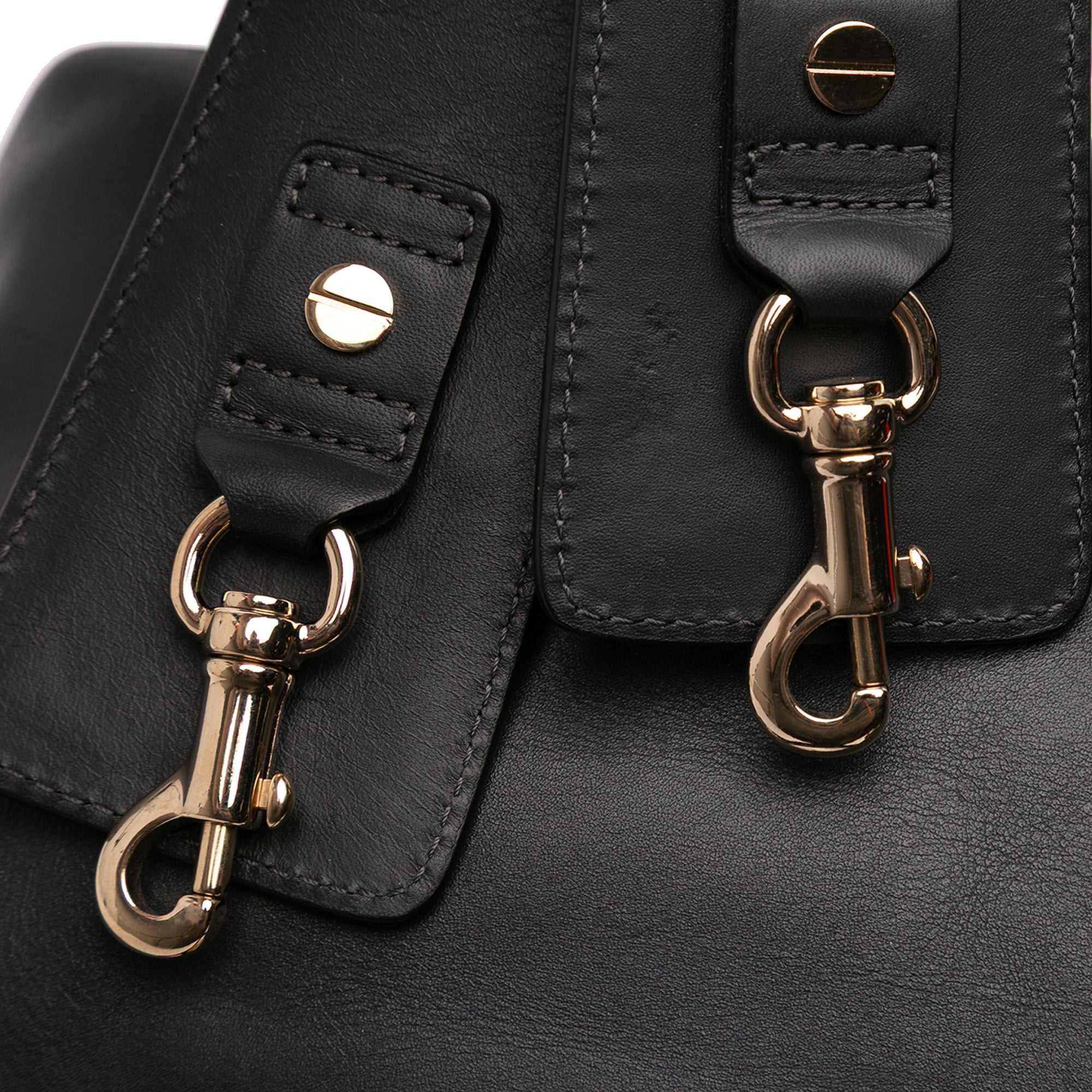 Small Bicolor Leather Baylee Satchel