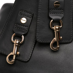Small Bicolor Leather Baylee Satchel
