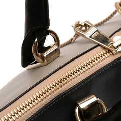 Small Bicolor Leather Baylee Satchel