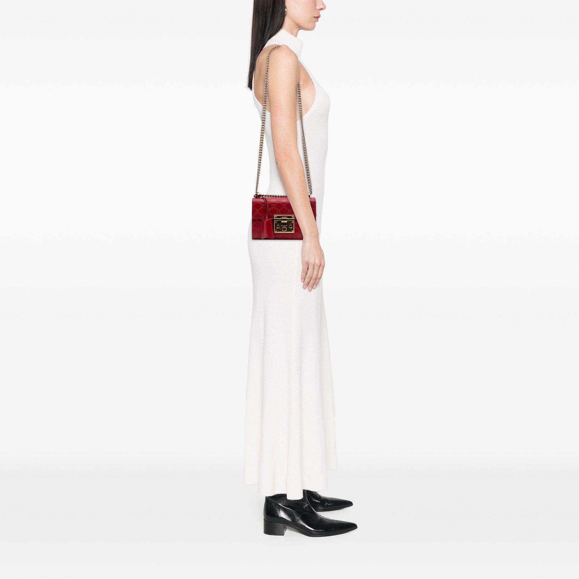 Small Guccissima Padlock Crossbody