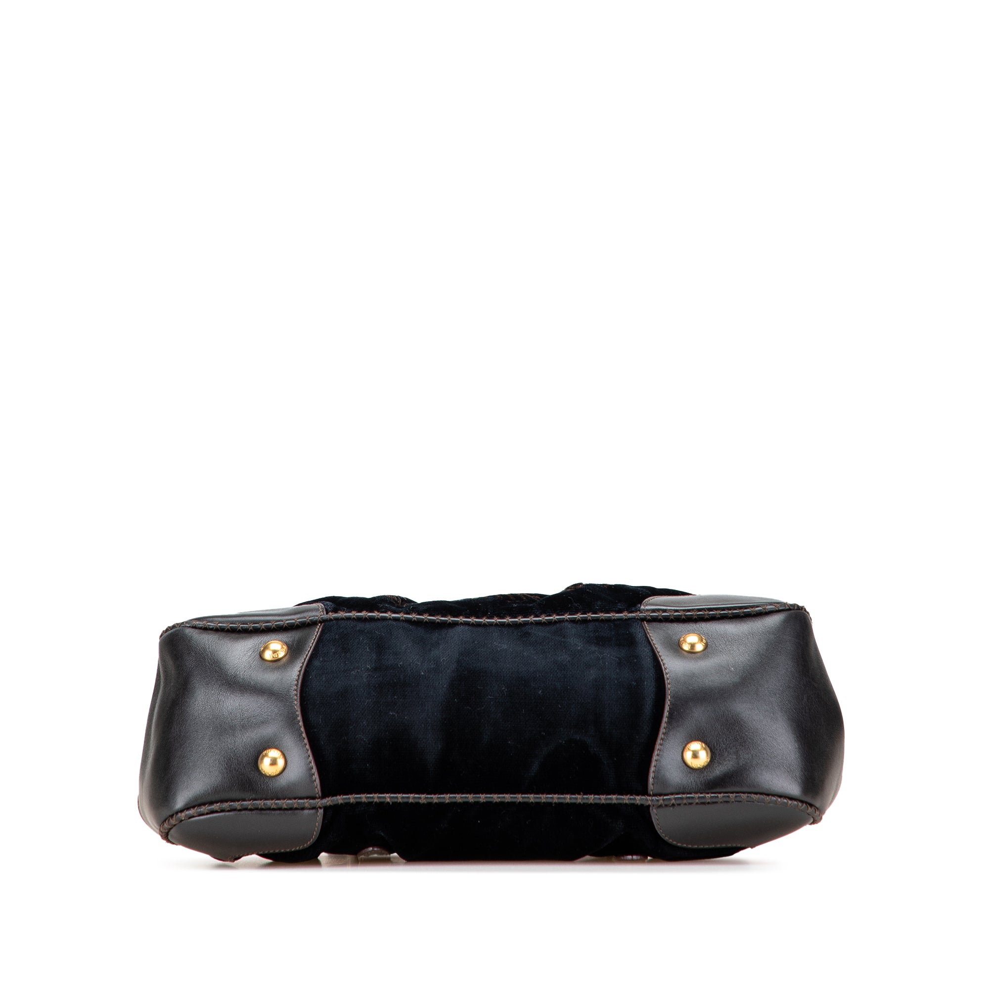 Velvet Logo Frame Shoulder Bag