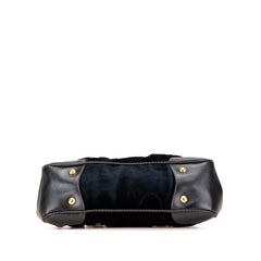 Velvet Logo Frame Shoulder Bag