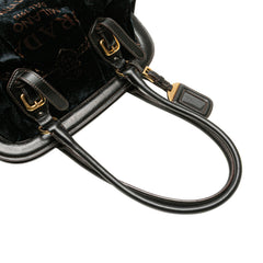 Velvet Logo Frame Shoulder Bag