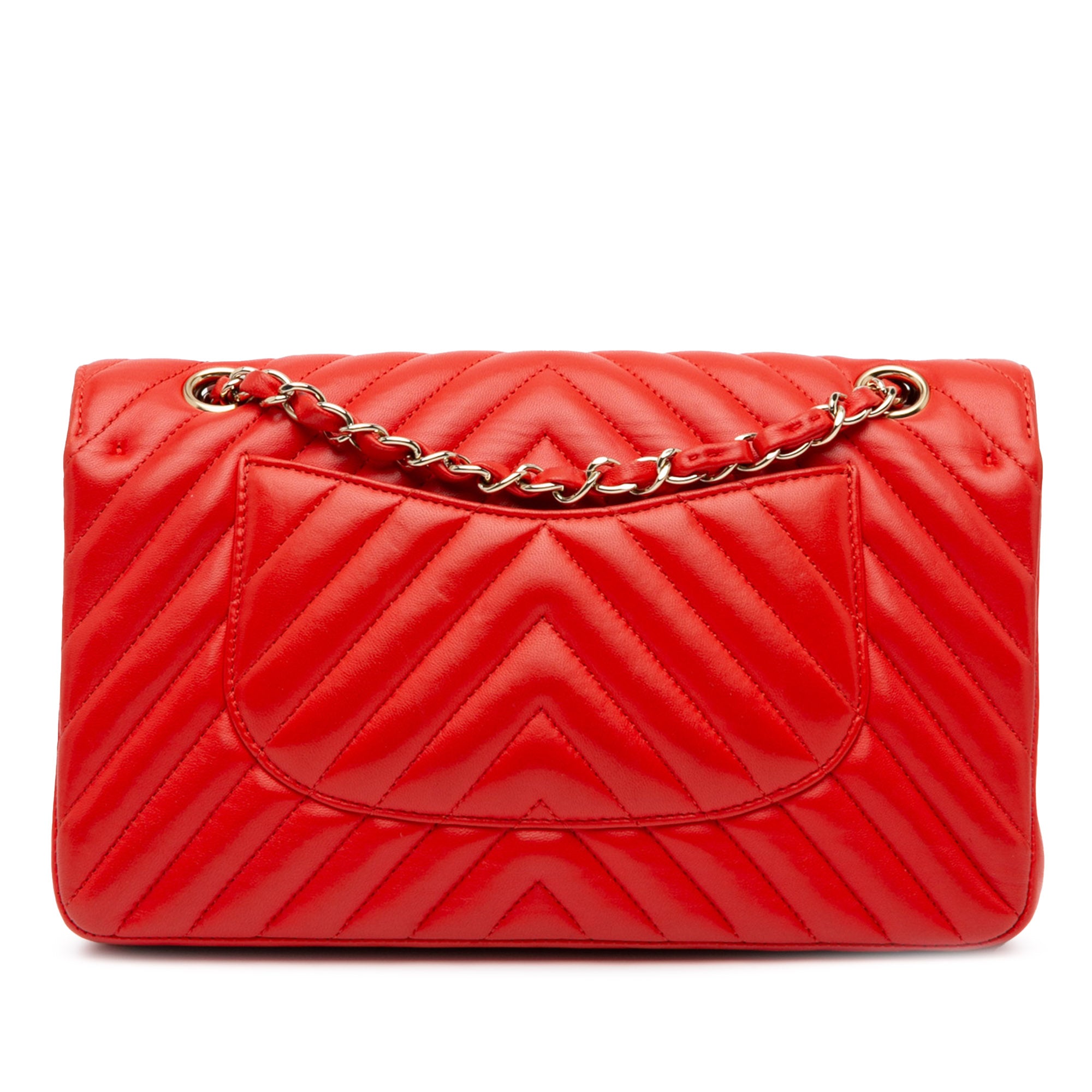 Medium Classic Chevron Lambskin Double Flap_2