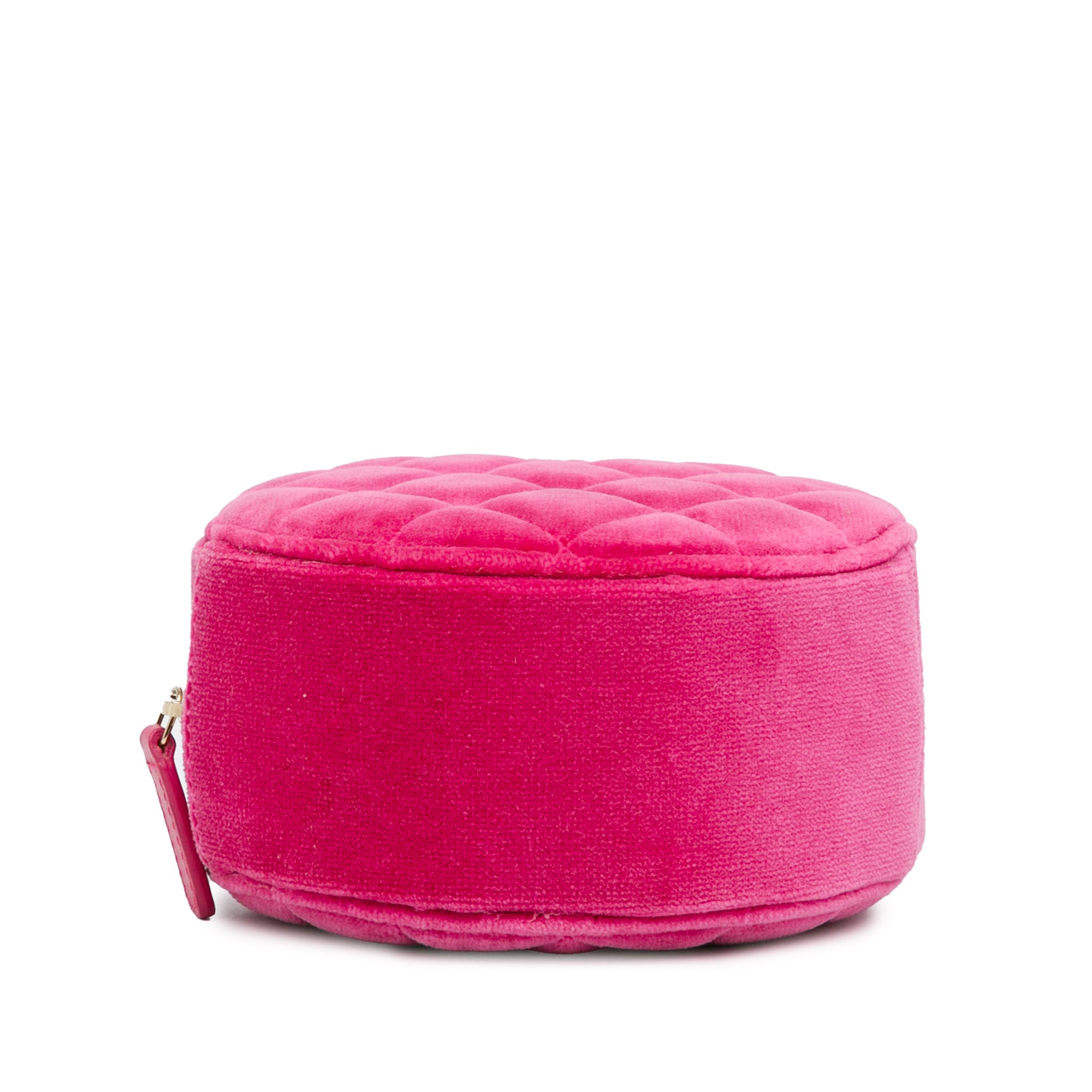 Velvet Pearl Crush Round Clutch with Chain_3