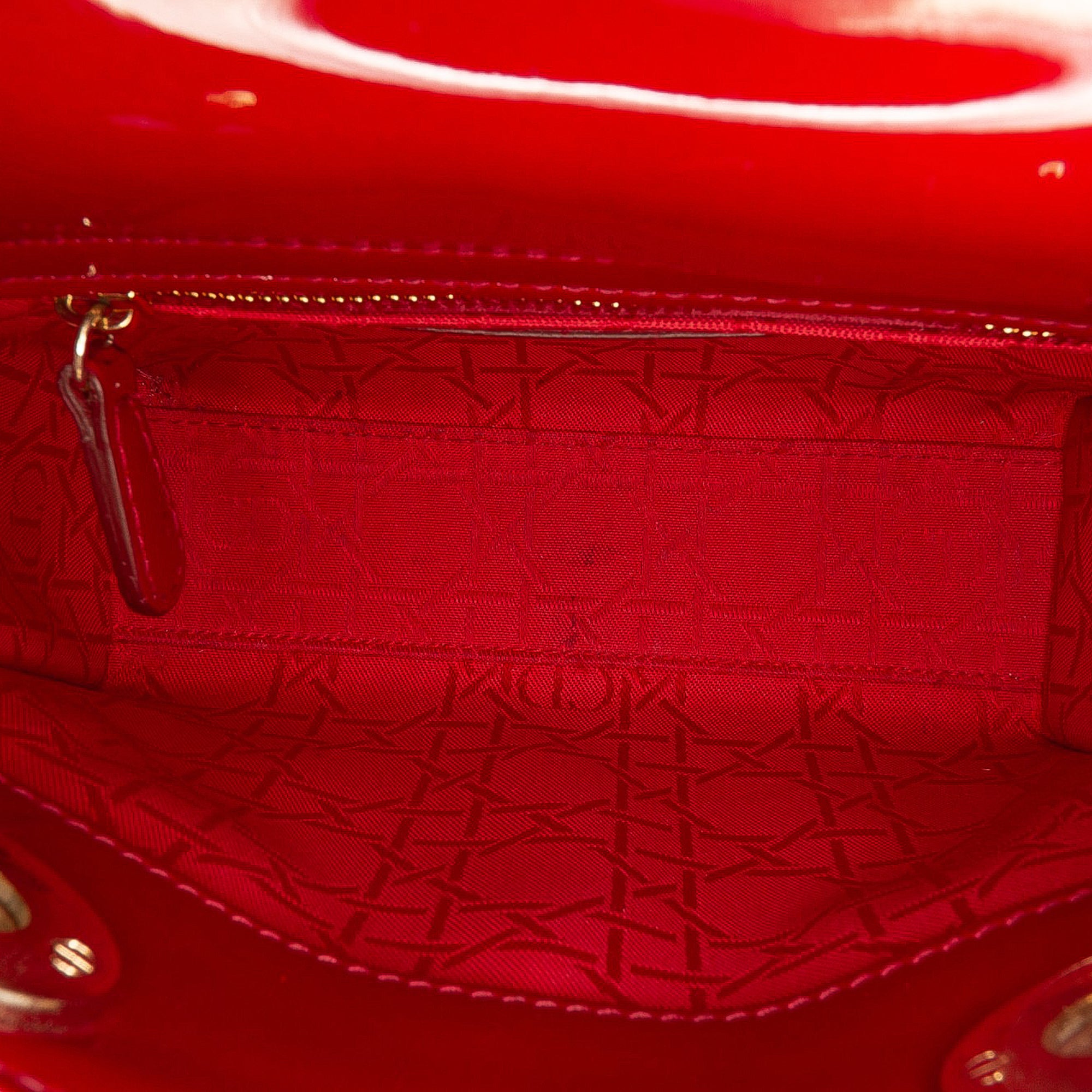 Mini Patent Cannage Lady Dior