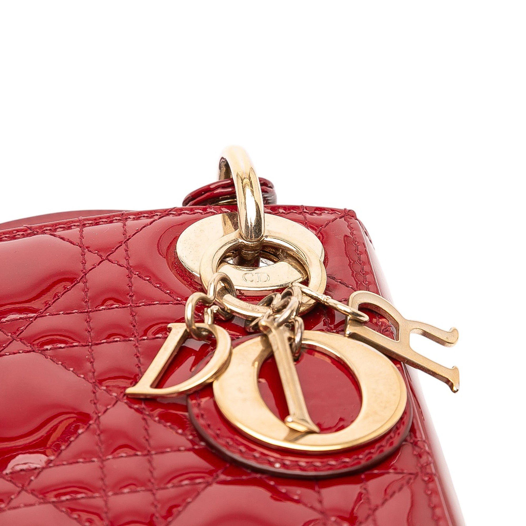 Mini Patent Cannage Lady Dior