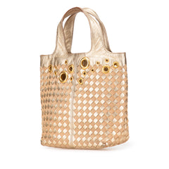 Calfskin Intrecciato Grommet Handbag