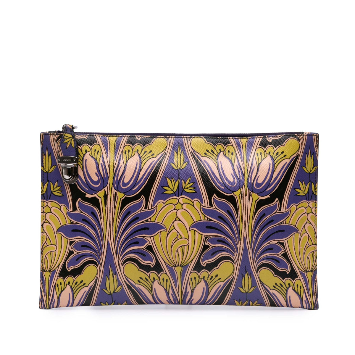 Saffiano Stampa Floral Clutch