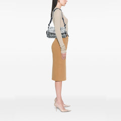 Tweed Camellia Chain Flap Shoulder Bag