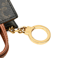 Micro Triomphe Coated Canvas Vertical Cabas Bag Charm