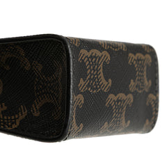 Micro Triomphe Coated Canvas Vertical Cabas Bag Charm