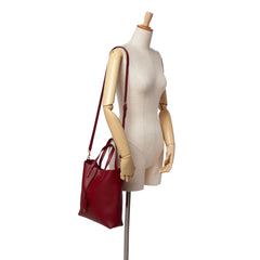 Toy Leather North South Shopping Tote