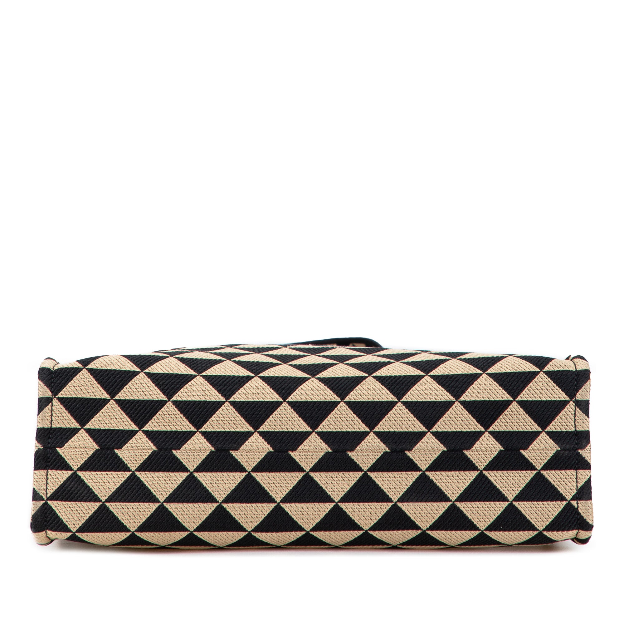 Embroidered Canvas Triangolo Symbole Shopping Tote