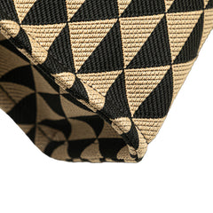 Embroidered Canvas Triangolo Symbole Shopping Tote