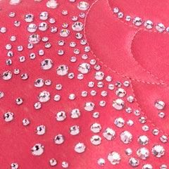 Satin Diamante Camellia Clutch with Chain