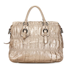 Nappa Gaufre Leather Satchel