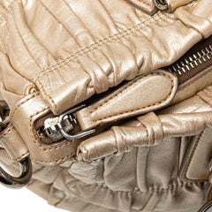 Nappa Gaufre Leather Satchel