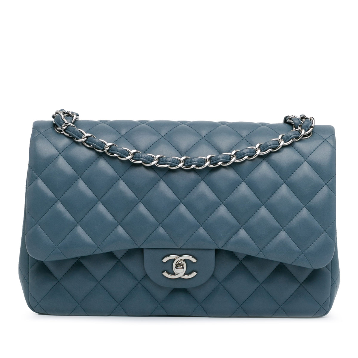 Jumbo Classic Lambskin Double Flap