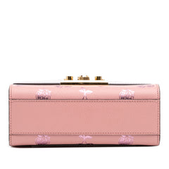 Small Leather Berry Print Padlock Crossbody