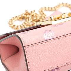 Small Leather Berry Print Padlock Crossbody