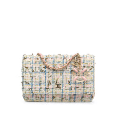 Quilted Boucle Tweed Charm Wallet On Chain