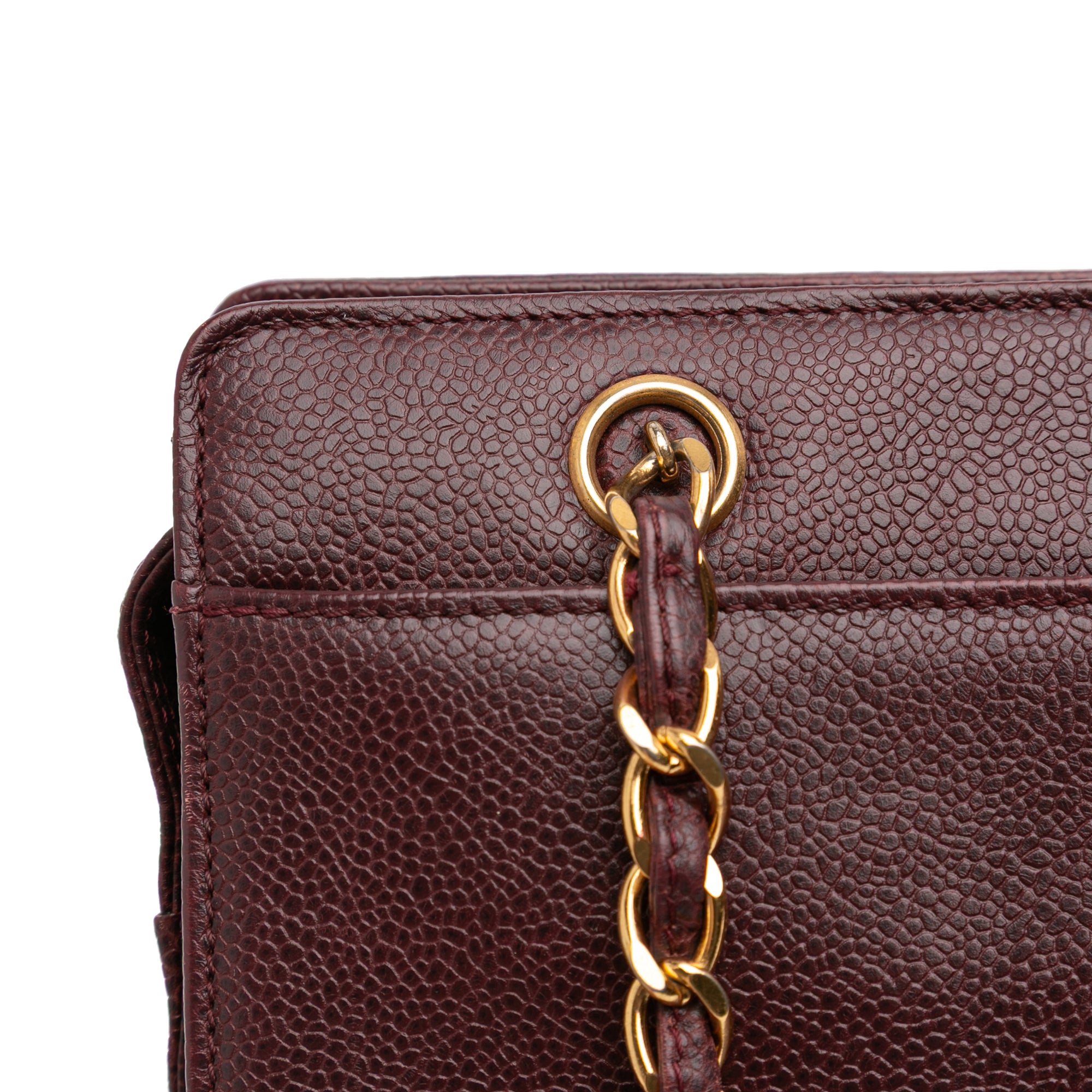 CC Caviar Chain Turn Lock Tote