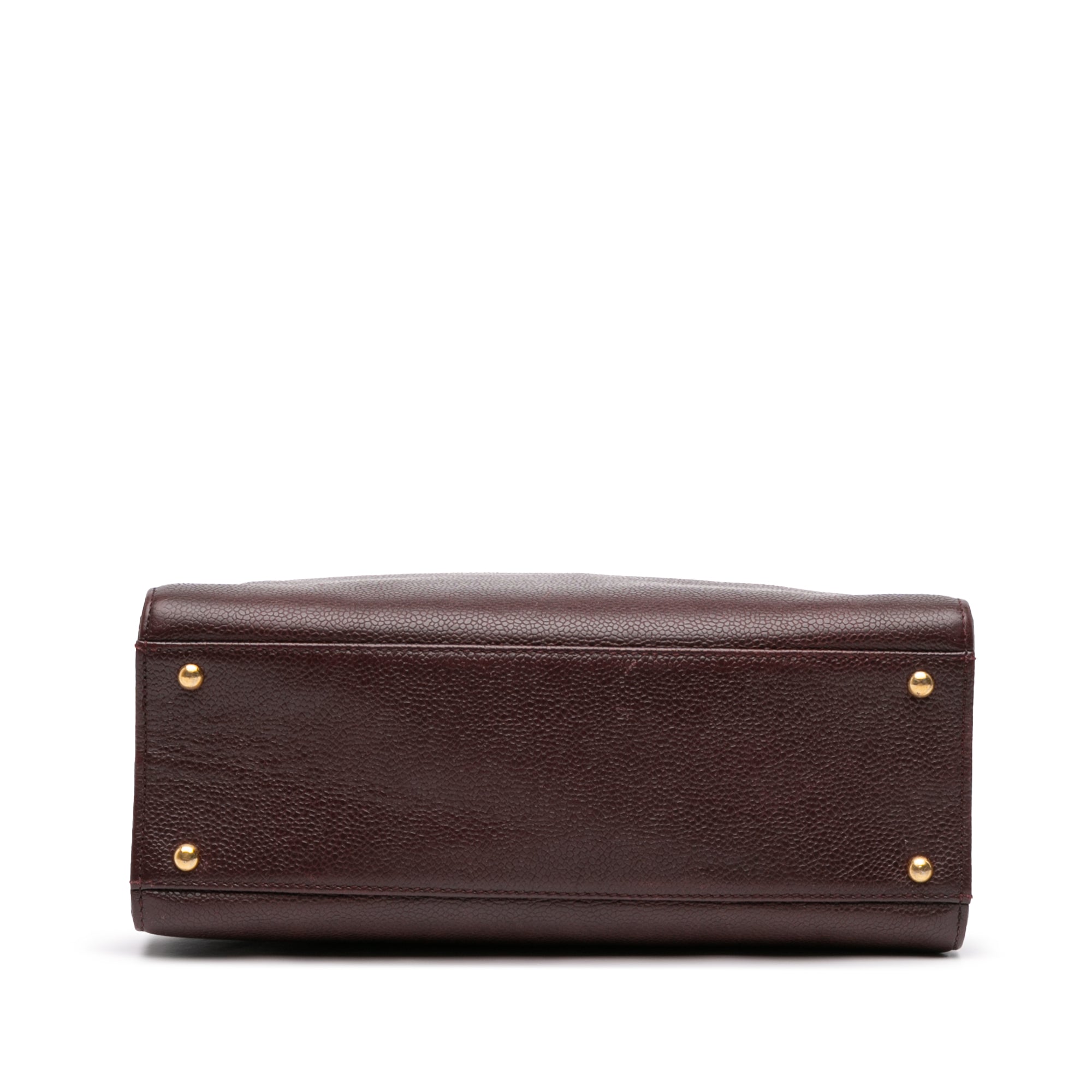 CC Caviar Chain Turn Lock Tote