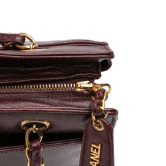 CC Caviar Chain Turn Lock Tote