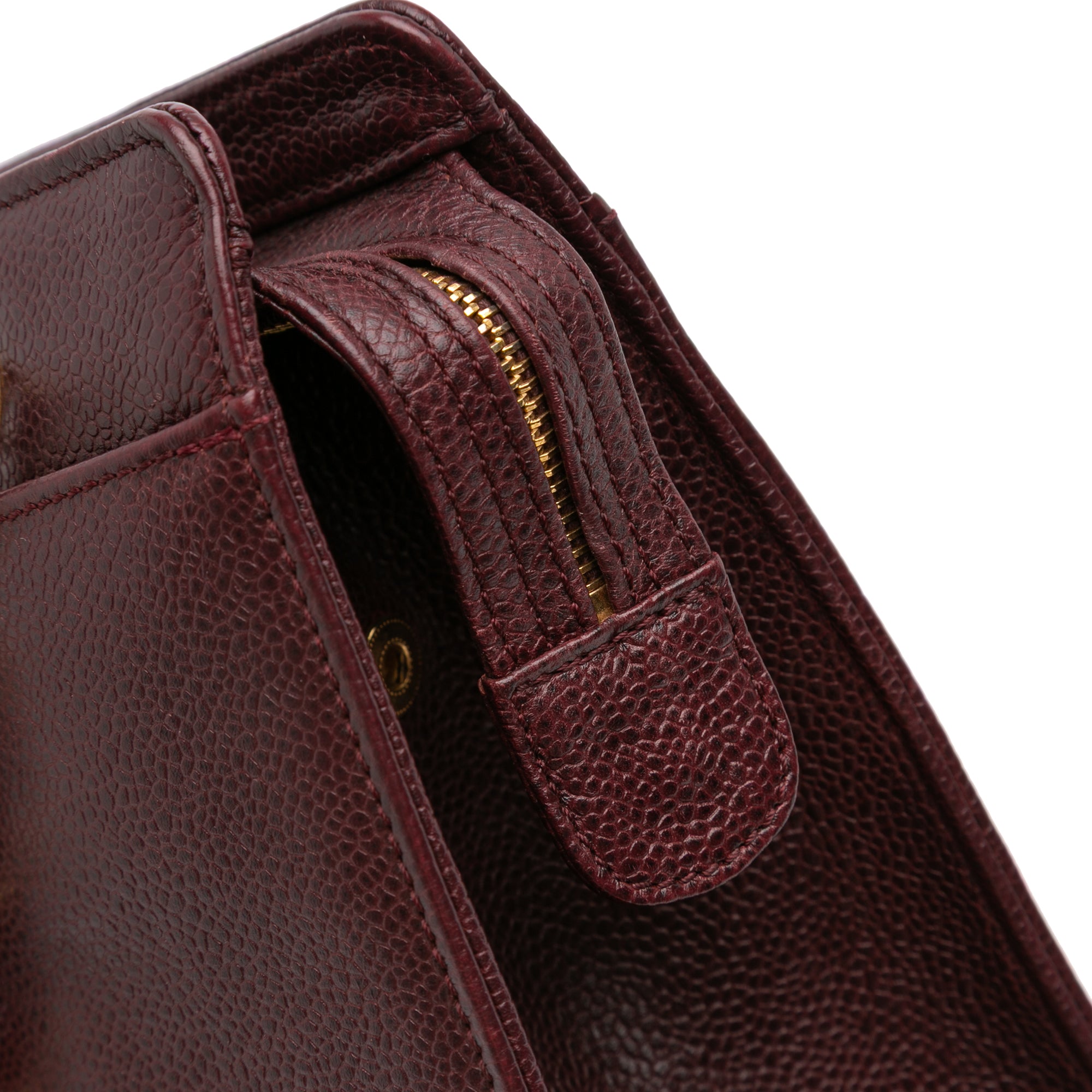 CC Caviar Chain Turn Lock Tote