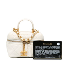 Mini Caviar Chain Zip Around Vanity Case