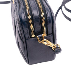 Nappa Matelasse Double Zip Crossbody