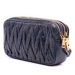 Nappa Matelasse Double Zip Crossbody