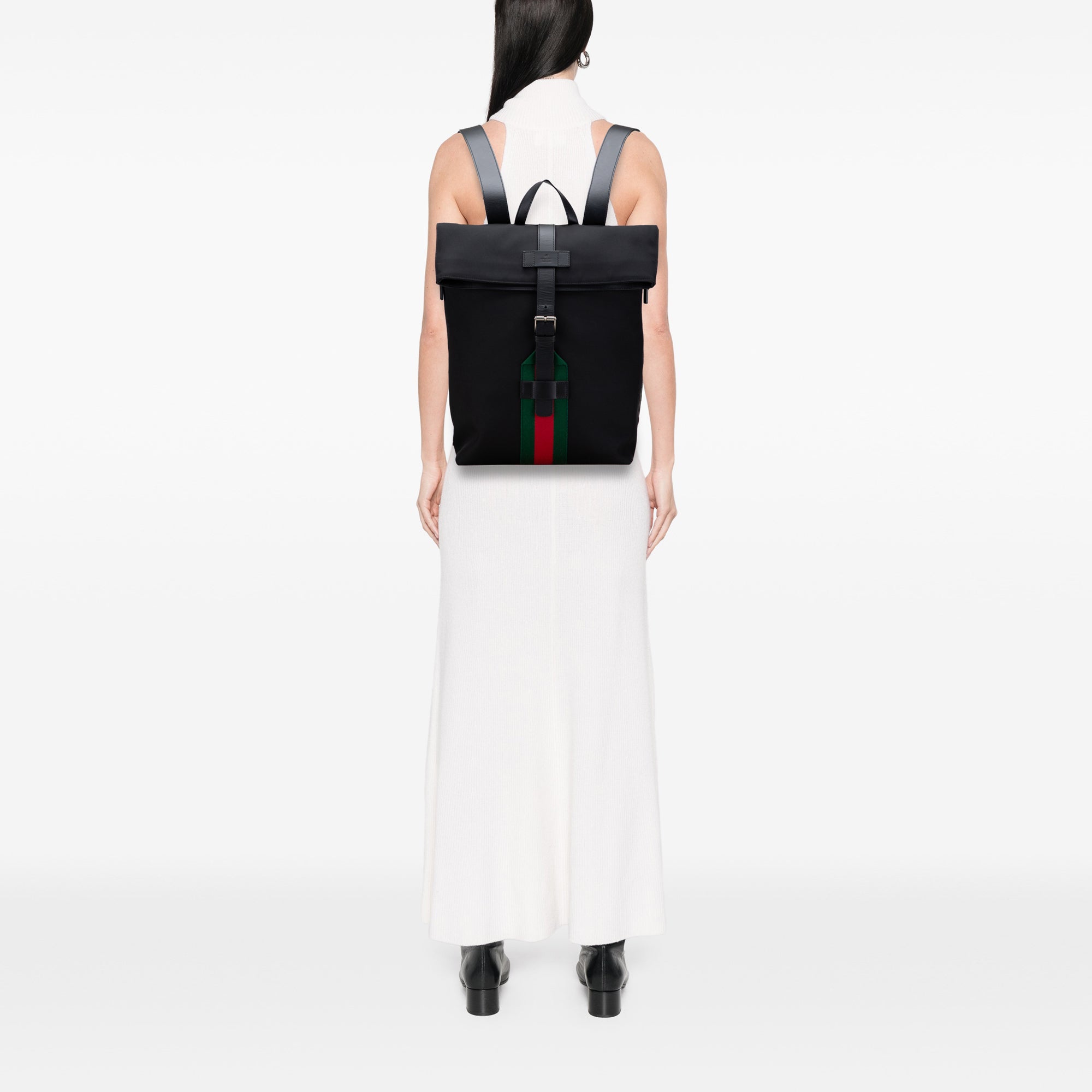 Canvas Techno Web Fold Over Backpack