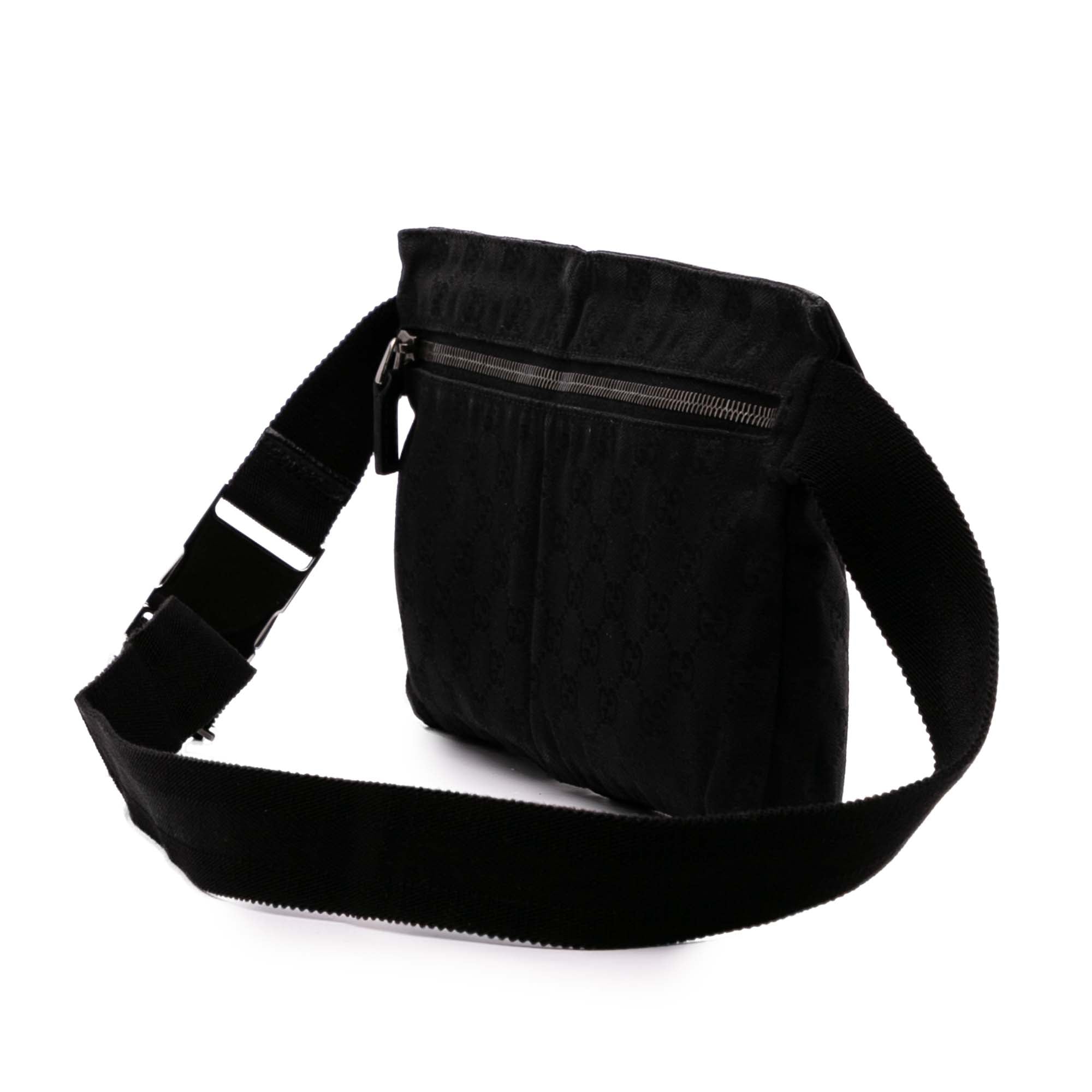 GG Canvas Double Pocket Belt Bag