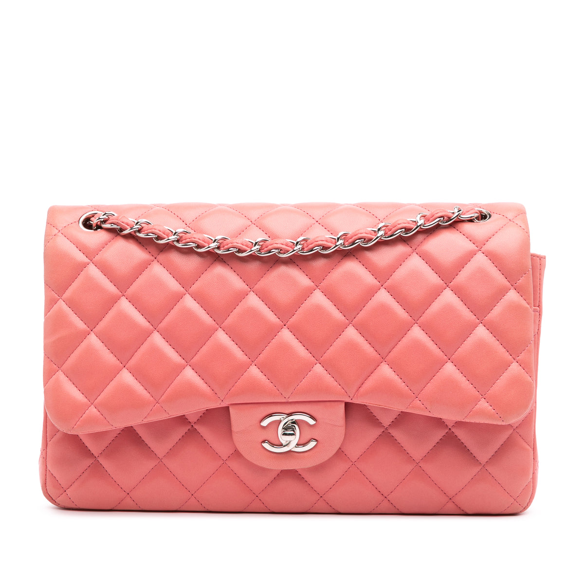 Jumbo Classic Lambskin Double Flap