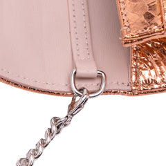 Metallic Ceramic Effect Deerskin Diorama Wallet on Chain
