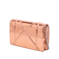 Metallic Ceramic Effect Deerskin Diorama Wallet on Chain