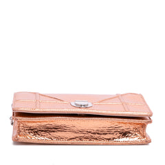 Metallic Ceramic Effect Deerskin Diorama Wallet on Chain