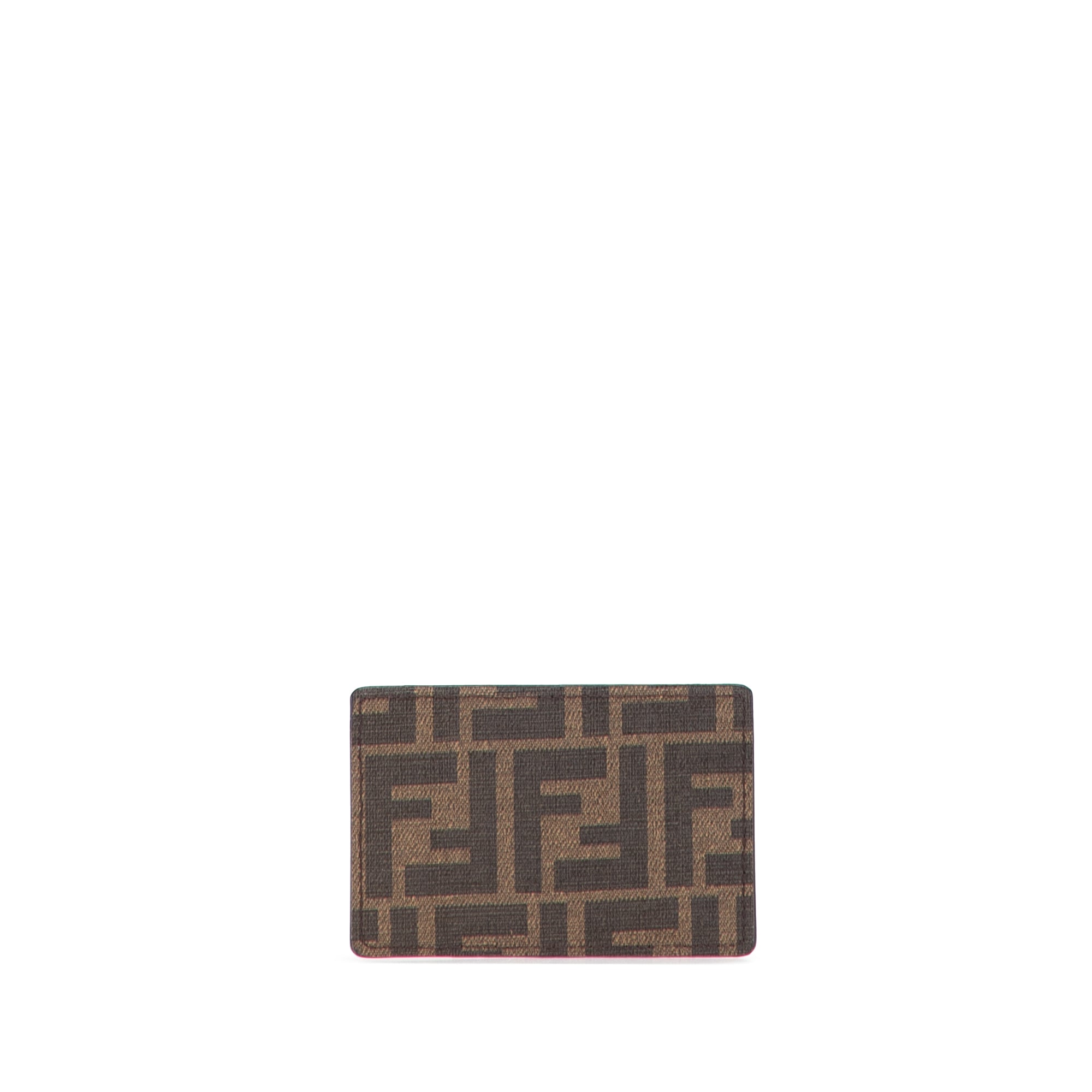 Zucca Coated Canvas and Leather Card Holder