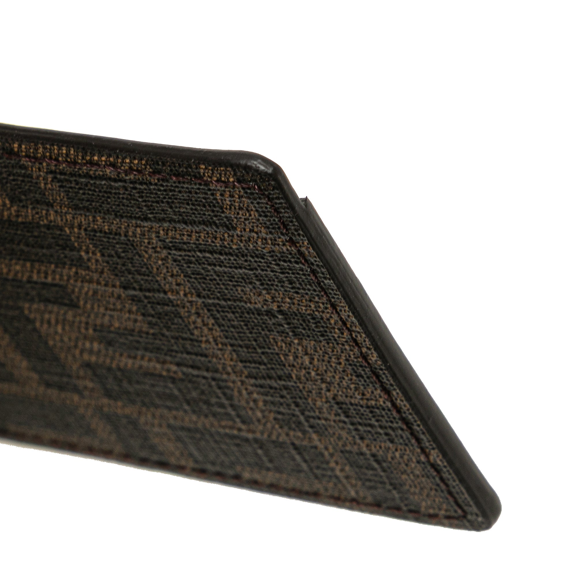 Zucca Coated Canvas and Leather Card Holder