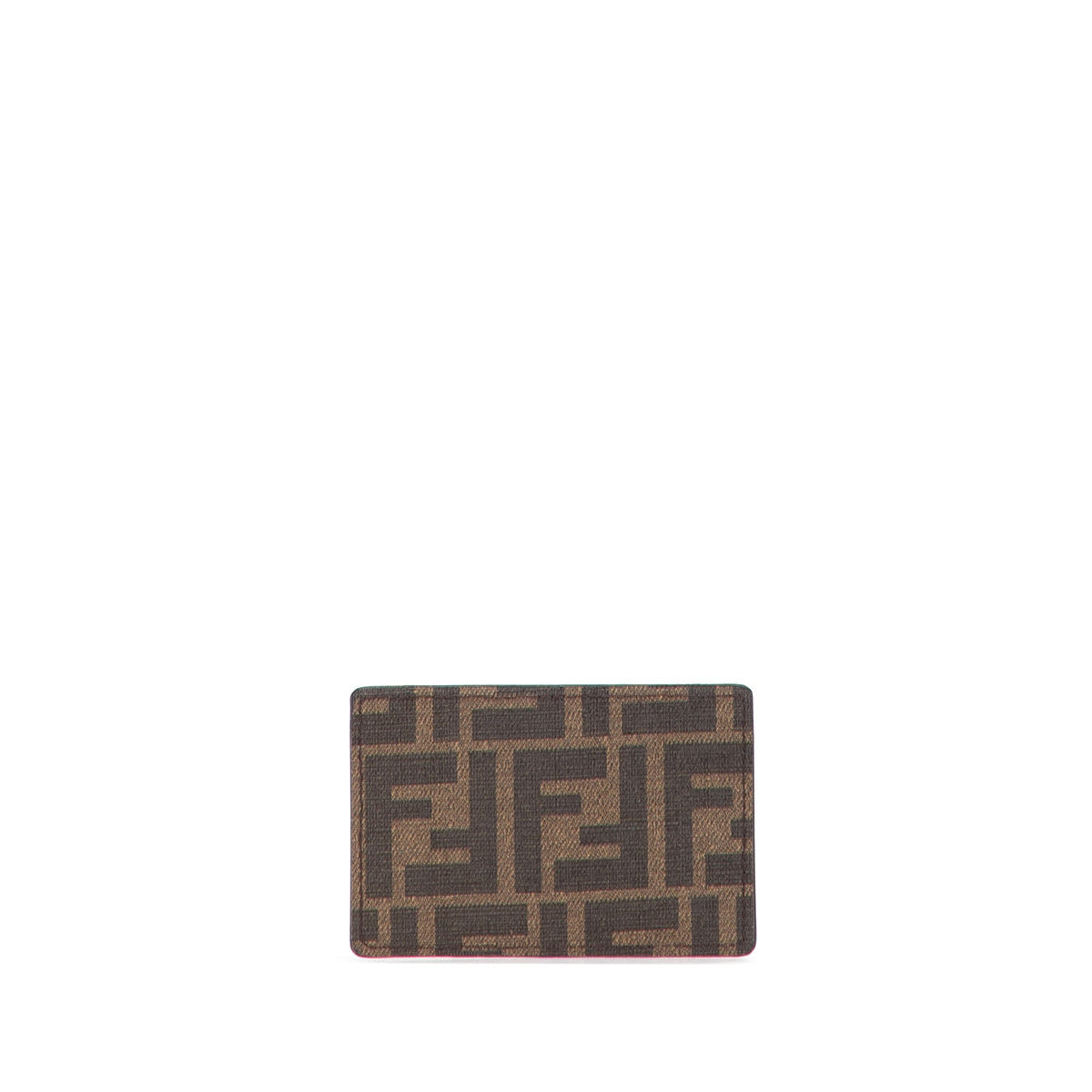 Zucca Coated Canvas and Leather Card Holder