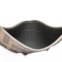 Zucca Coated Canvas and Leather Card Holder